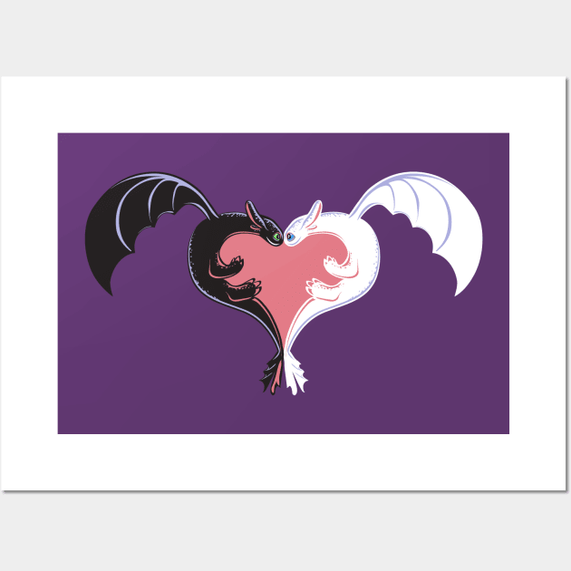 Dragon Love Wall Art by W00D_MAN